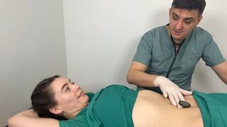 Dr. Canada Auscultates Nurse Bunny's Stomach 4K