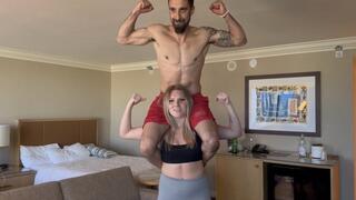 Cay Baby Lifts and Carries The 170 Pound Flavio