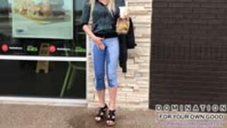 Greta soaks her tight jeans at McD's - WMV