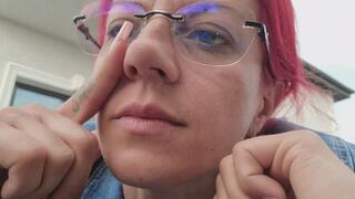 Nasty Nose Blow Session - Showing Off My Slimy Boogers Close-Up