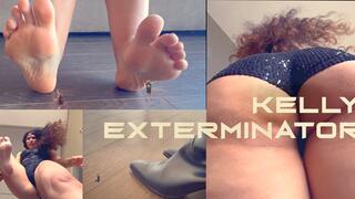 KELLY EXTERMINATOR 1080 - Bare foot SQUISHING, butt CRUSH and vaporizing