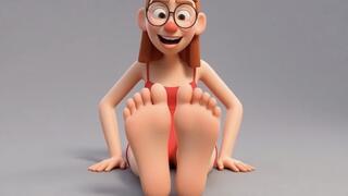 Cute Nerdy Girl Yoga Tease