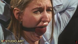 Katrina - Bastinado Training for a Submissive Ballgagged Secretary (FULL HD MP4)
