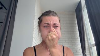 Puffing out cheeks, pinching nose, holding breath (custom video) part 3