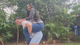 I lift her and carry her as if she weighed nothing - Slow motion