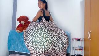 LCFS Looner Camylle Stuffs Her Leopard Jumper With Huge Balloon Butts Pumping To Pop