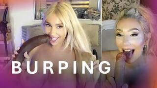 BURPING blowjobs, gassy cam girl sucks and burps