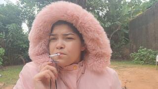 Join me as I smoke my first cigarette in this cold weather.