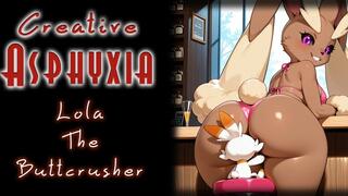 Lola The Buttcrusher - A fantastic butt crush scene and a touch of farting with the super sexy Lola and little Cynder - Another MUST HAVE of the genre