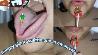 Giantess and her favorite candy