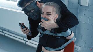 Police Officer Jessica Did Not Expect This - Tape Wrapping, Rope Bondage and Plastic Ties with Strong Reactions and Tears of Protest (FULL HD MP4)