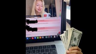 Findom draining on the stream
