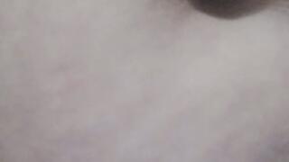 Masturbating alone in the balcony with belly button play