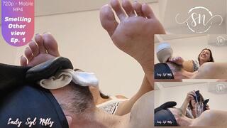Training the slave to the scent of my feet. Ep. 1 - Other view 720p - Mobile