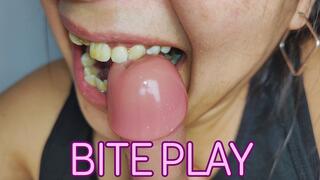 Biting your cock with my teeth