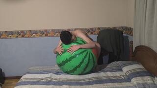 Humping, Squeezing and Blowing up a very rare Inflatable Intex Watermelon Beachball