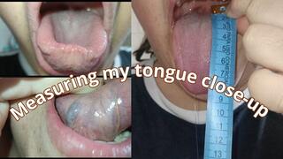 Measuring my tongue in close-up