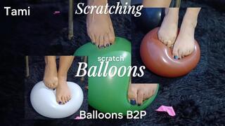 What a way to tear inflated balloons with your toenails until they burst (4)