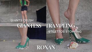 Giantess finds tiny lovers looking up her skirt and crushes and tramples them all (3)