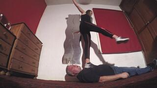 Jumping Stomping Sophie In Sneakers FLOOR CAM (4K)