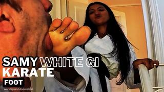 Samy white gi karate foot worship and domination
