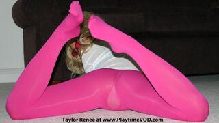 Taylor Renee Sexual Silent JOI PINK OPAQUE TIGHTS Tormenting Video Tease! Check Out her Preview Video!