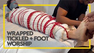 Tonny Tape wrapped in blanket + Tickling (1080) Gay Bondage - Gay Domination - Foot Fetish - Mummified - Tickling - Blanket - Ropes - BDSM - C4SBondage26
