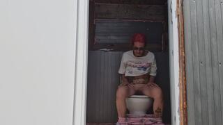 Public Restroom Relief – Desperate Toilet Fetish Girl