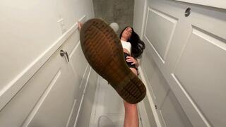 POV Boots On Face And Balls