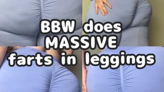 bbw does massive farts in leggings