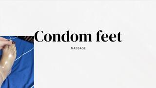 condom feet massage