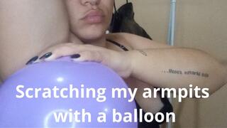 Scratching my armpits with a balloon