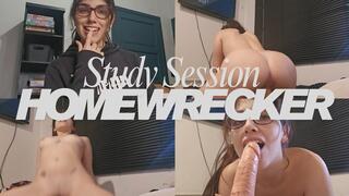 Study session: classmate homewrecker convinces you to fuck her