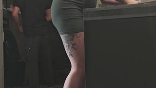 A camera in a public restroom catches a strange man fucking a girl who is washing her panties.