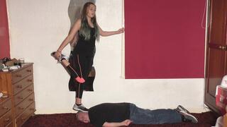 Gym Workout On His Head (4K)