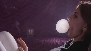 LOVE - SMOKING AND CHEWING GUM WHILE WATCHING TV