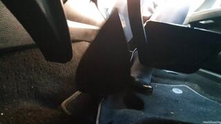 Driving Ford Mondeo in Black Stiletto Heels