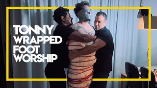 Wrapped + Foot Worship (1080p) Gay Gay Bondage - Gay Domination - Foot Fetish - Mummified - Tickling - Blanket - Ropes - BDSM - C4SBondage26