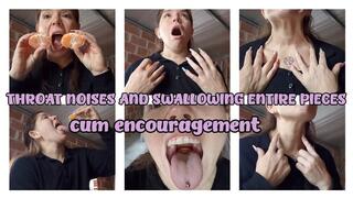 THROAT FETISH - CUM ENCOURAGEMENT - SWALLOWING NOISES