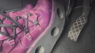 Vintage Purple New Rock Boots Control A VW Polo pedal pumping