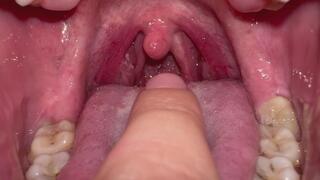 Deep Throat Exploration: Uvula Touching, Finger Poking & Wet Mouth Sounds