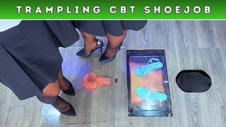 Goddess Amber & Miss Lucy - Slaves Performance Review Under Our Dirty Work Stilettos (244) - Sky Cam - Cock Balls Trample Trampling CBT Shoejob Cumshot Crush Shoe Heels Fetish