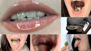 Natural Lips Eating Avocado Gummies | Tongue & Uvula Macro