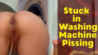 Stuck in Washing Machine – Silly Housewife Pisses Herself
