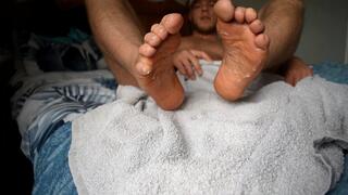 Foot Cuckold Humiliation Pillow Humping Self FJ Alpha Spunk On Reversed Soles Cum Eating Instructions