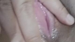 Cummin by my hand closer view using new toy
