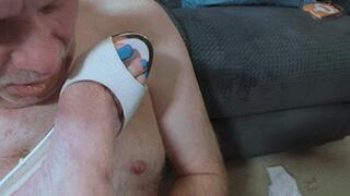 Trampleguy Licks His Cum Off of Christina's White Mules - FULL HD 1080p WMV