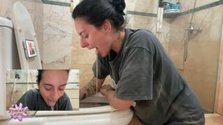 Double POV rough and messy puking