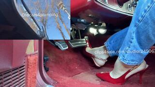 I went out there for some HARD REVVING in my red heels! This is FUCKIN HARD!