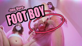 tiny Vore: Foot Boy - Teasing and Stomping you With Giantess Wrinkly Soles and Toes before Devouring you!